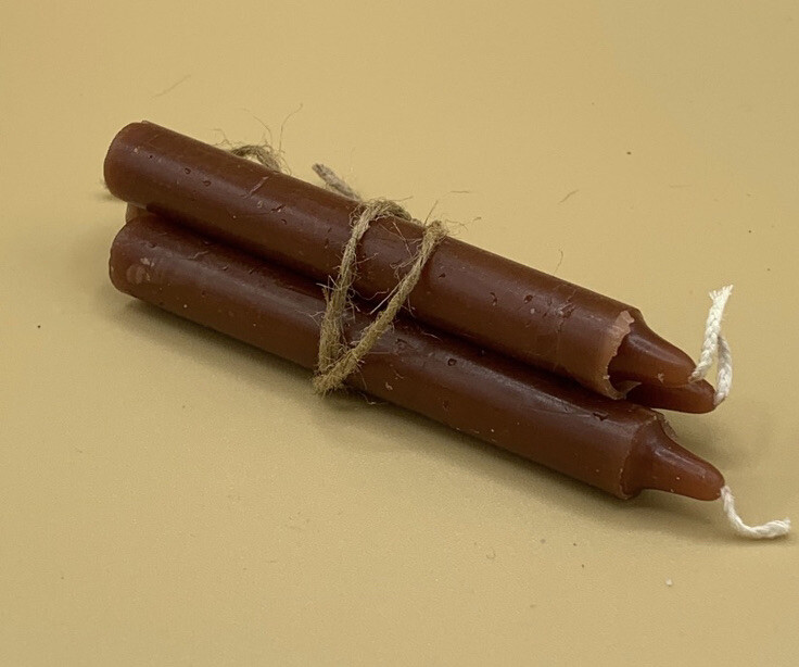 3 Pc Brown Spell Candles