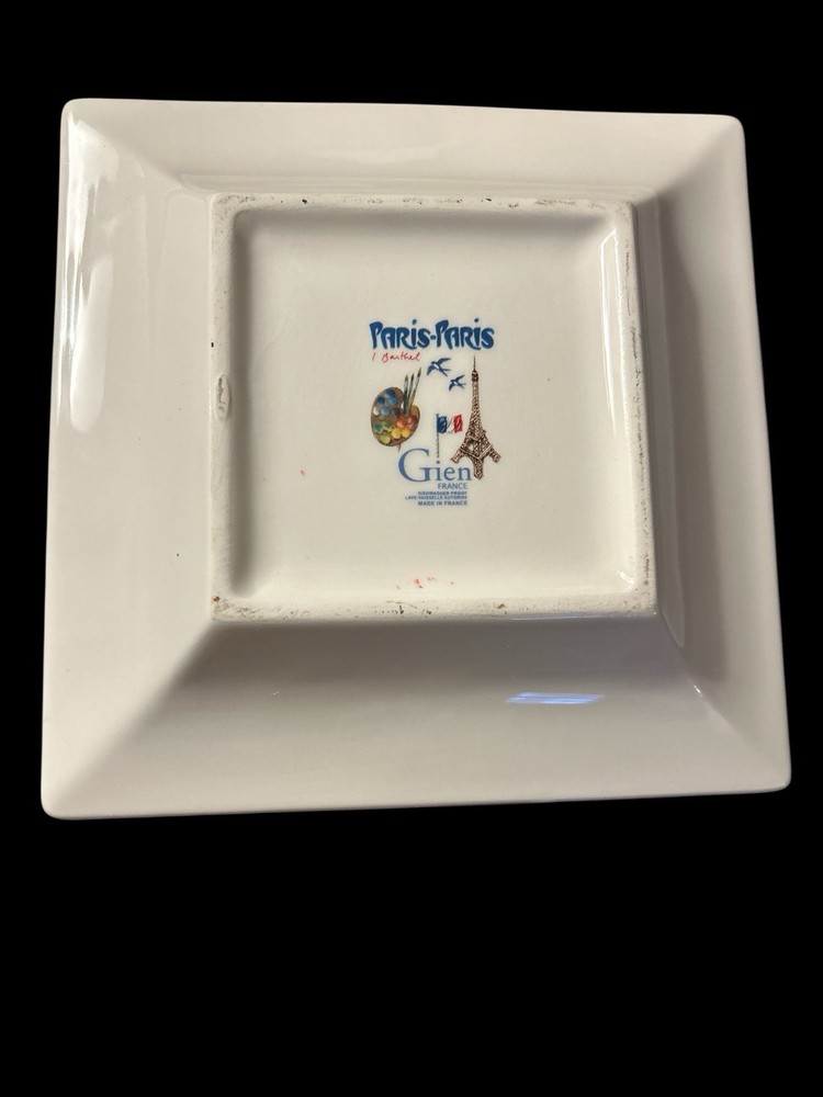 NEW Small Square Candy Tray, Paris-Paris Pattern GIEN