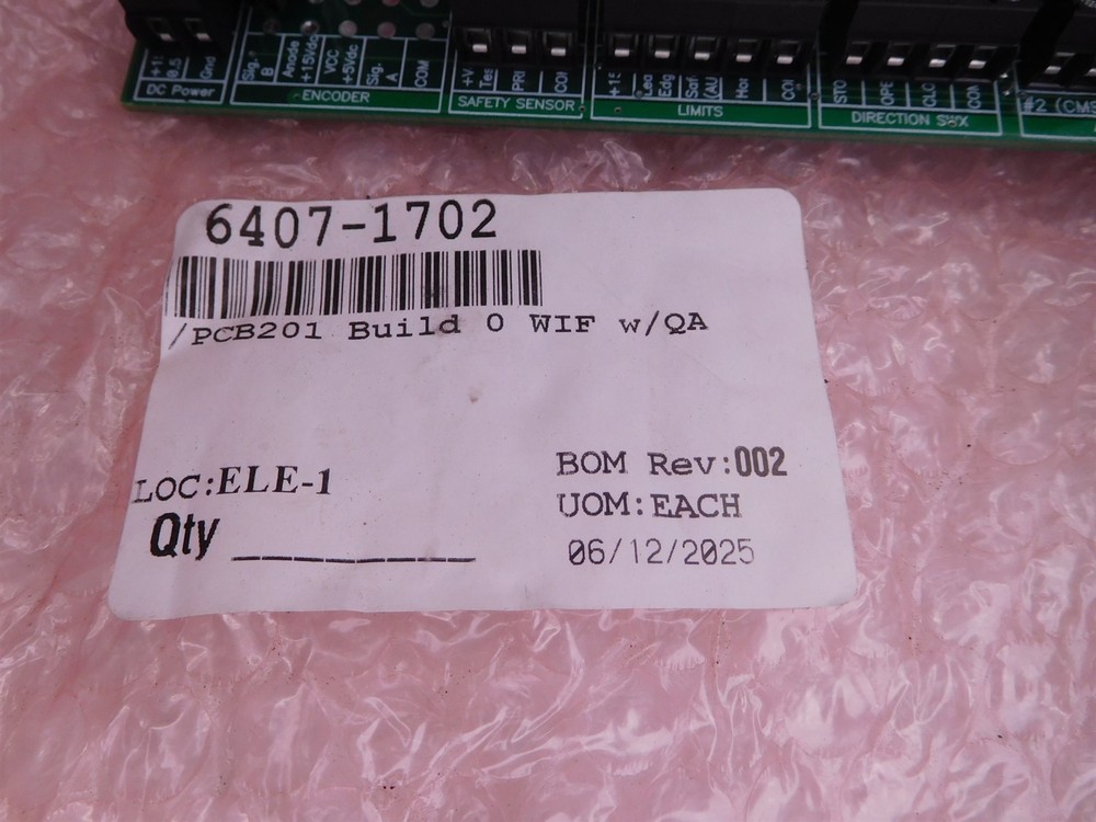 Rollseal Controller Assembly Board PCB201 6407-1701 (S8-8)