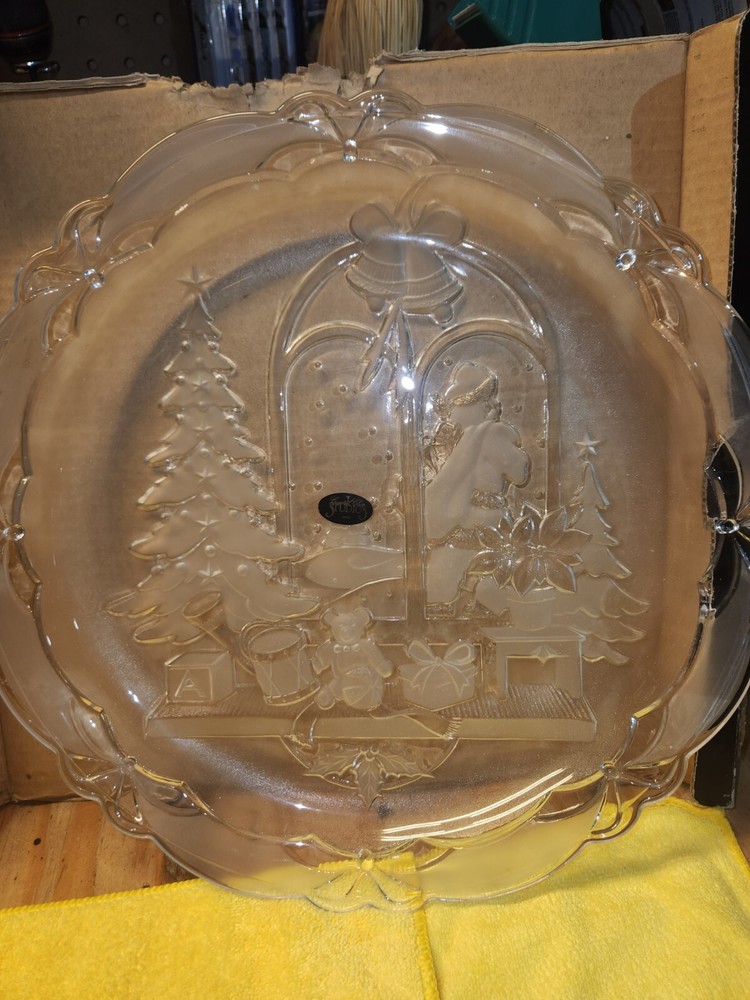 Crystal Clear Studios 14 inch Christmas Joy Platter