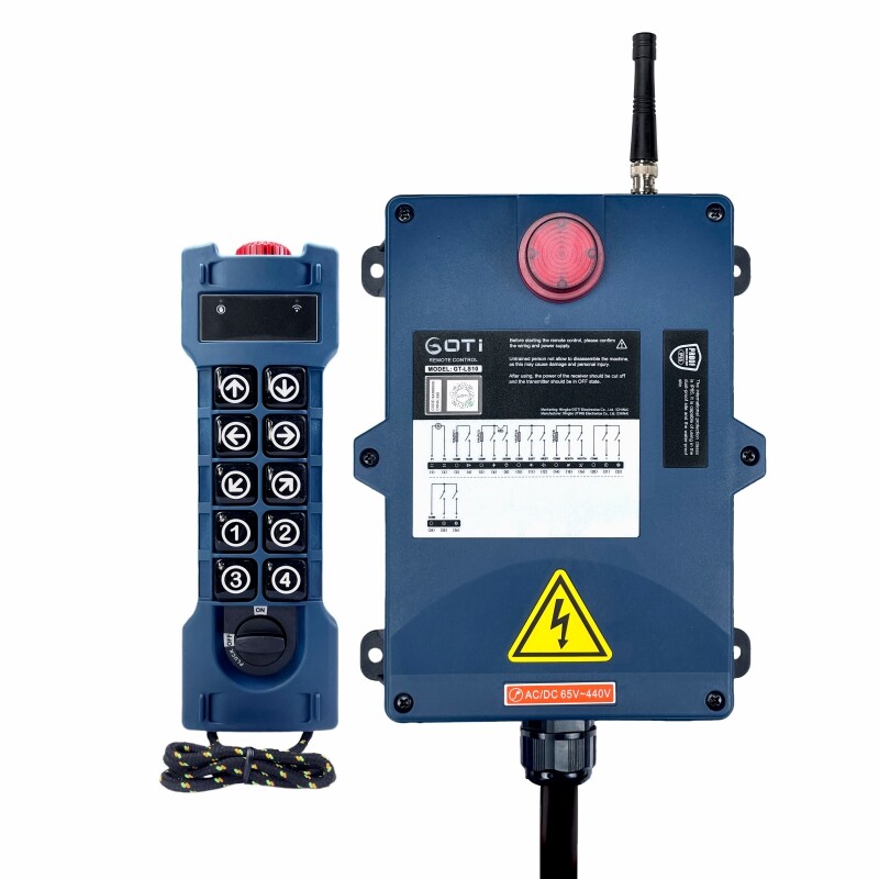 10 Keys Industrial Remote Control Wireless Crane Hoist Controller AC/DC65-440V