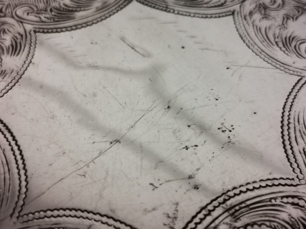 Antique Silver Plated Gallery Tray - 35.5cms.