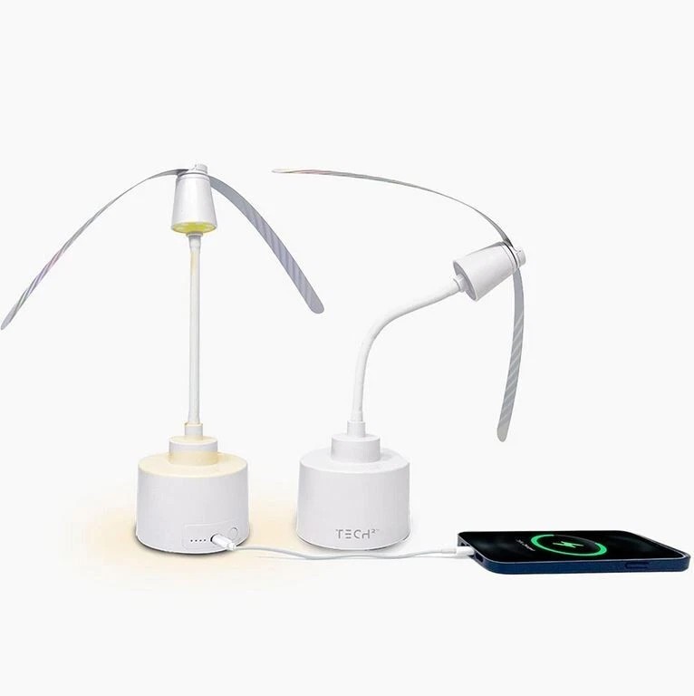 Tech Squared Fly Fan, 2pk - White