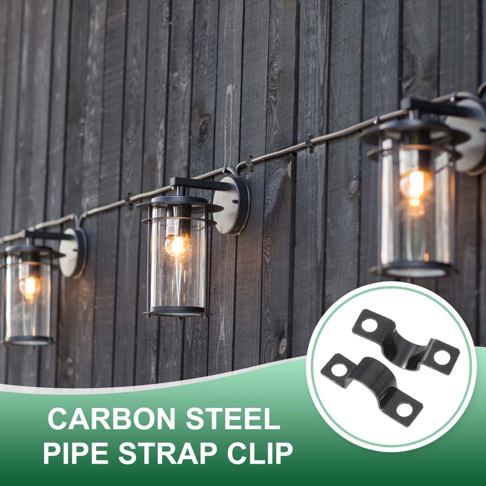 20Pcs 10mm(3/8") Two Hole Pipe Strap, U Brackets Conduit Clamp