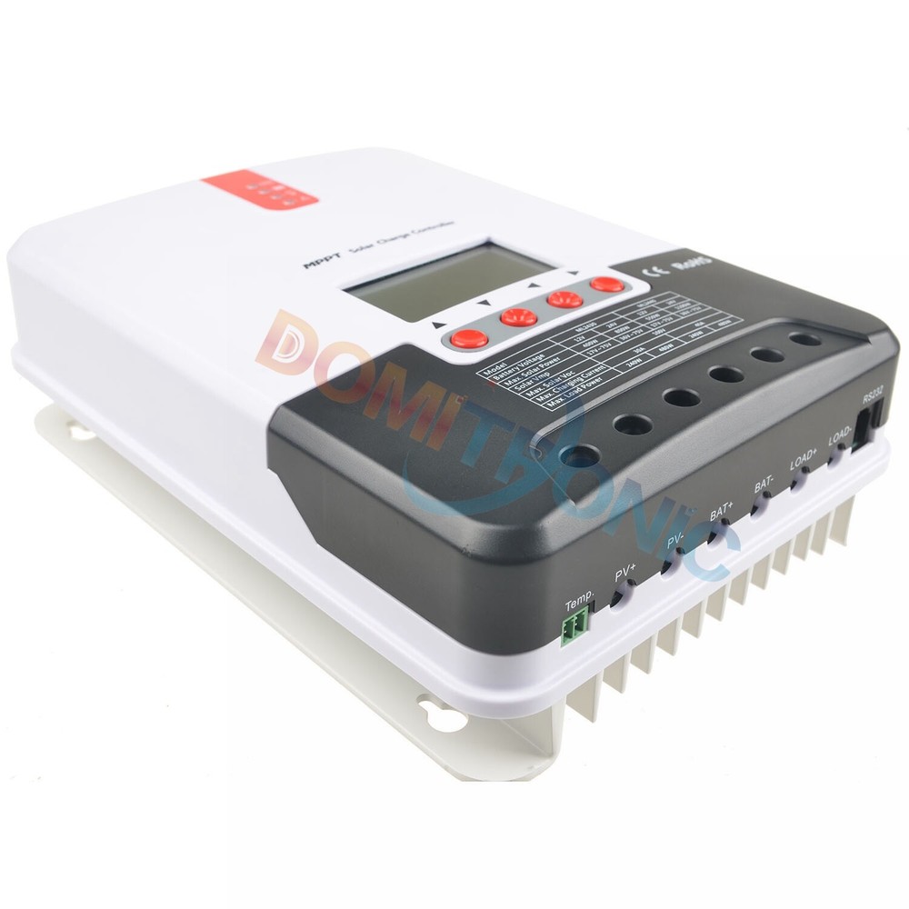 MPPT 40A Solar Controller 12V/24V Power Regulator Max PV 100V LCD Display Solar