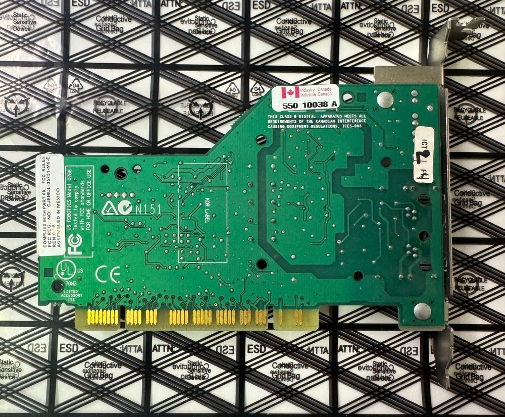 3Com USRobotics AD1807JS 56k DataFax PC99 PCI Modem 3CP325699A