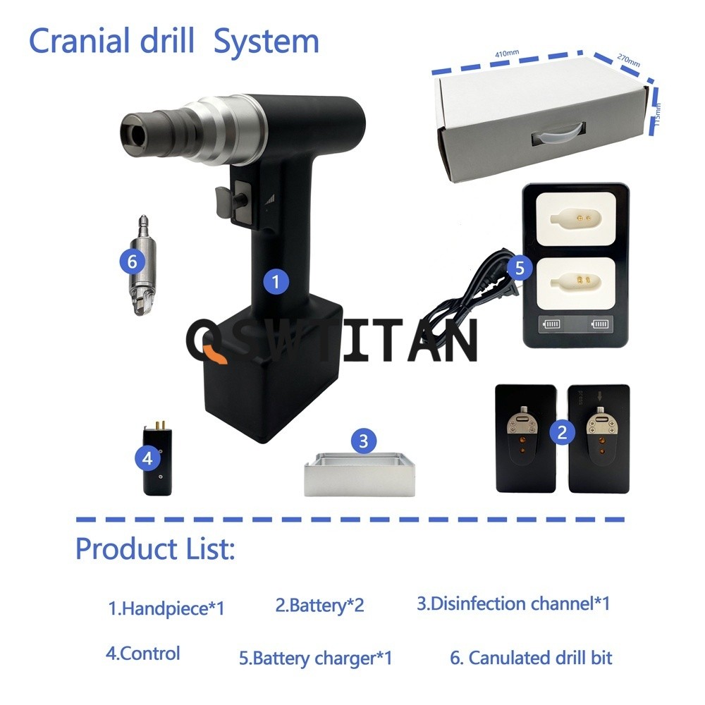 High-Speed Craniotomy Drill with Automatic Stop Power Tool for Neurosurgery