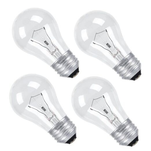 4-Pack Oven Light Bulbs 40 Watts Appliance Bulb, E26 A15 120V High A15-4PCS