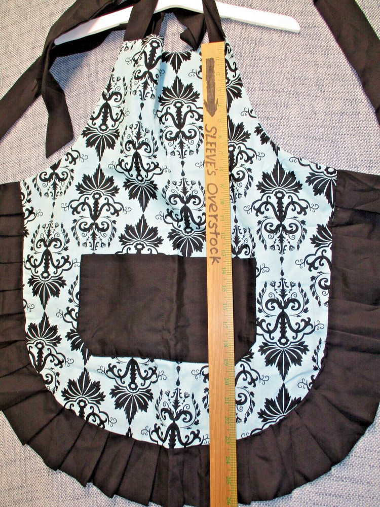 Black & White Kitchen Chef Apron with Front Pocket