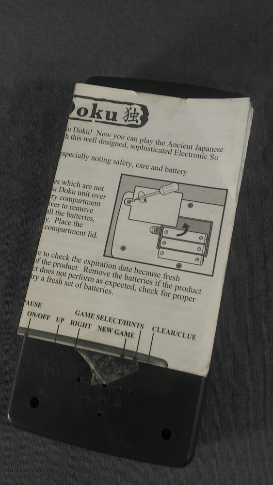Su Doku Small Electronic HANDHELD Game Maximo Concepts manuel included