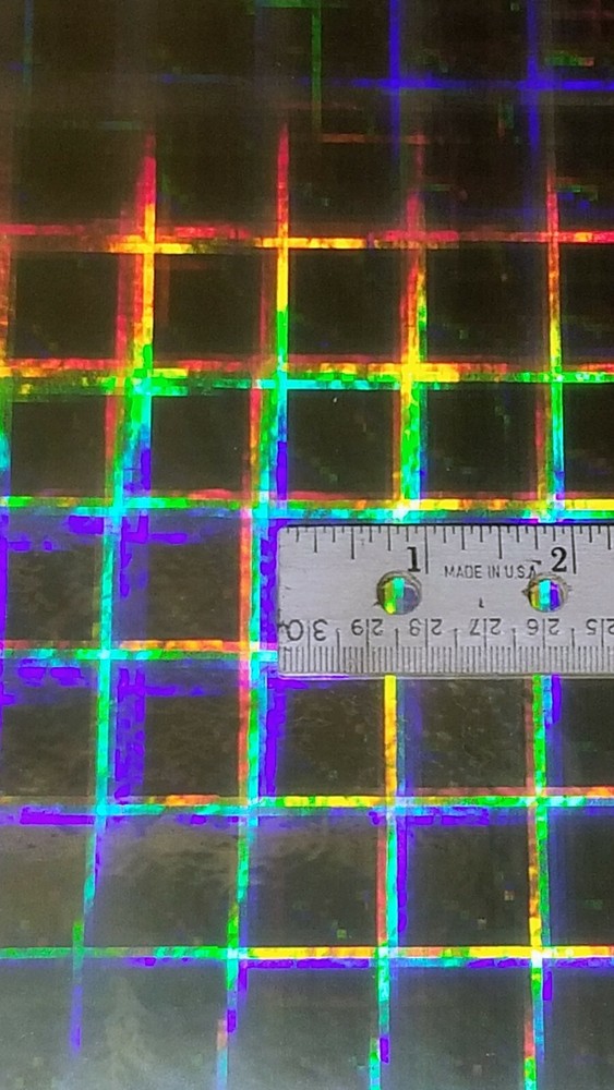 Gold Plaid Pattern Holographic Diffractive Sign Plotter Vinyl Film