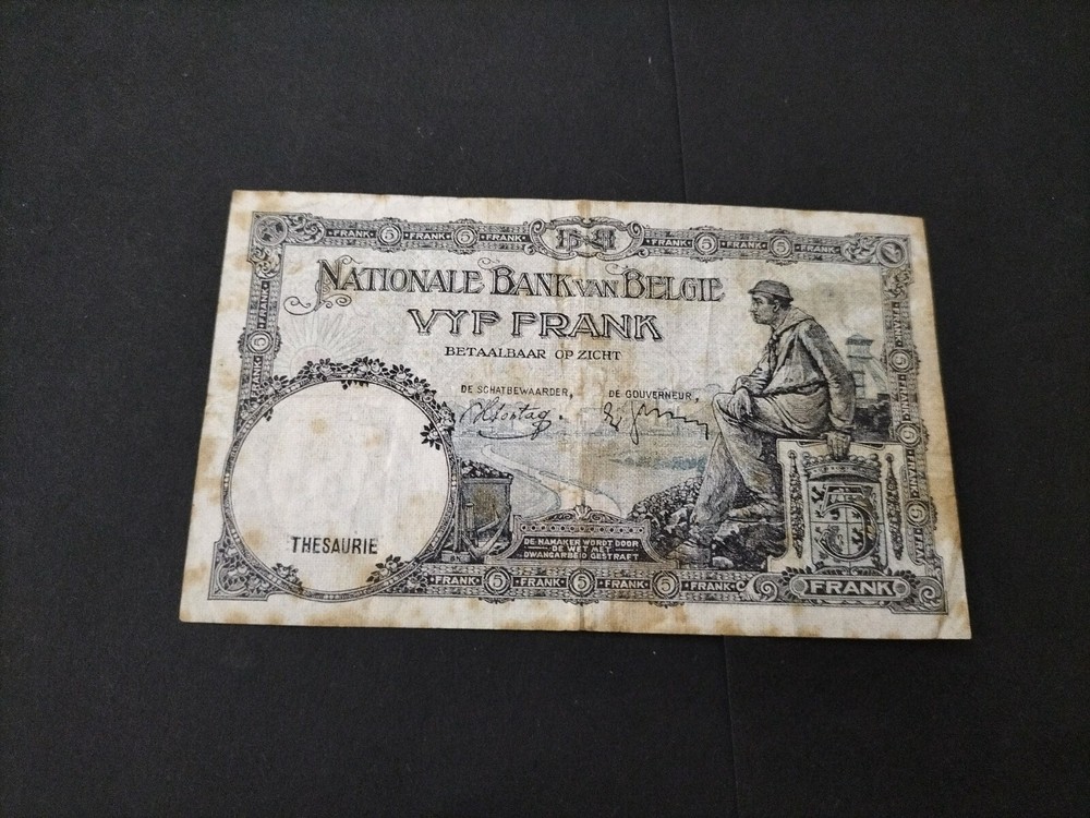 Belgium 5 Francs 1938