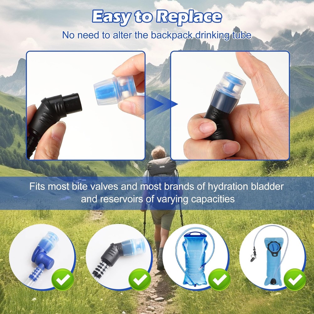 Enhon 4 Packs Bite Valve Replacement Sheath for Water Bladder, Compatible wit...