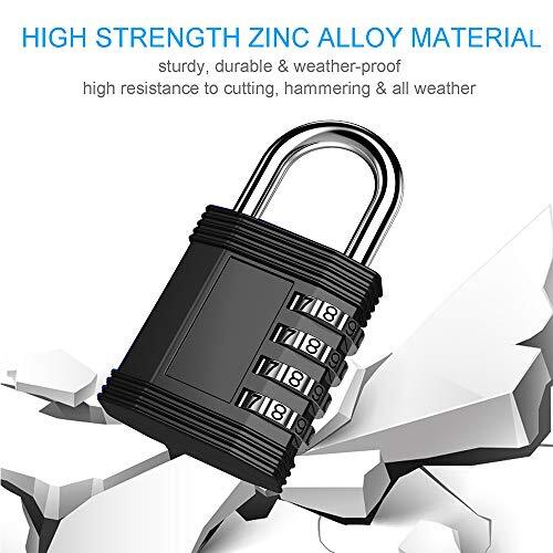 Locker Locks With Code 4 Digit Waterproof Combination Lock For Gym School Locker