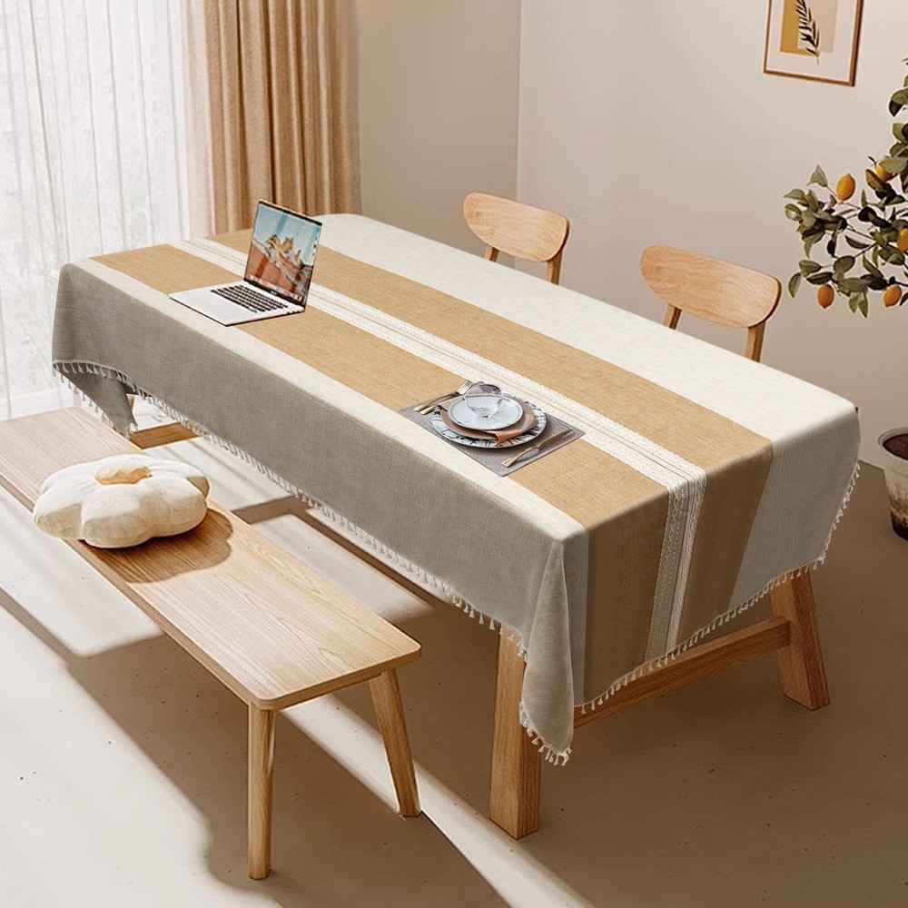 3*1.4m/9.84*4.59ft Rectangular Tablecloth, Waterproof Tablecloth For Kitchen
