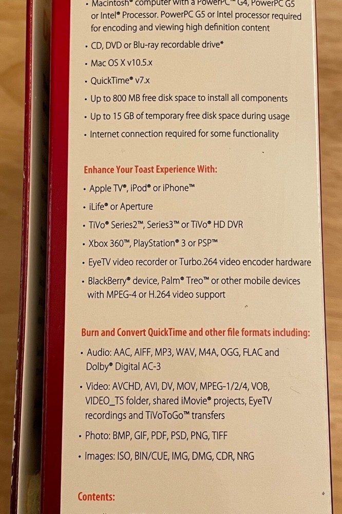 Roxio Toast 10 Titanium Software Burn Copy Listen Watch for Mac