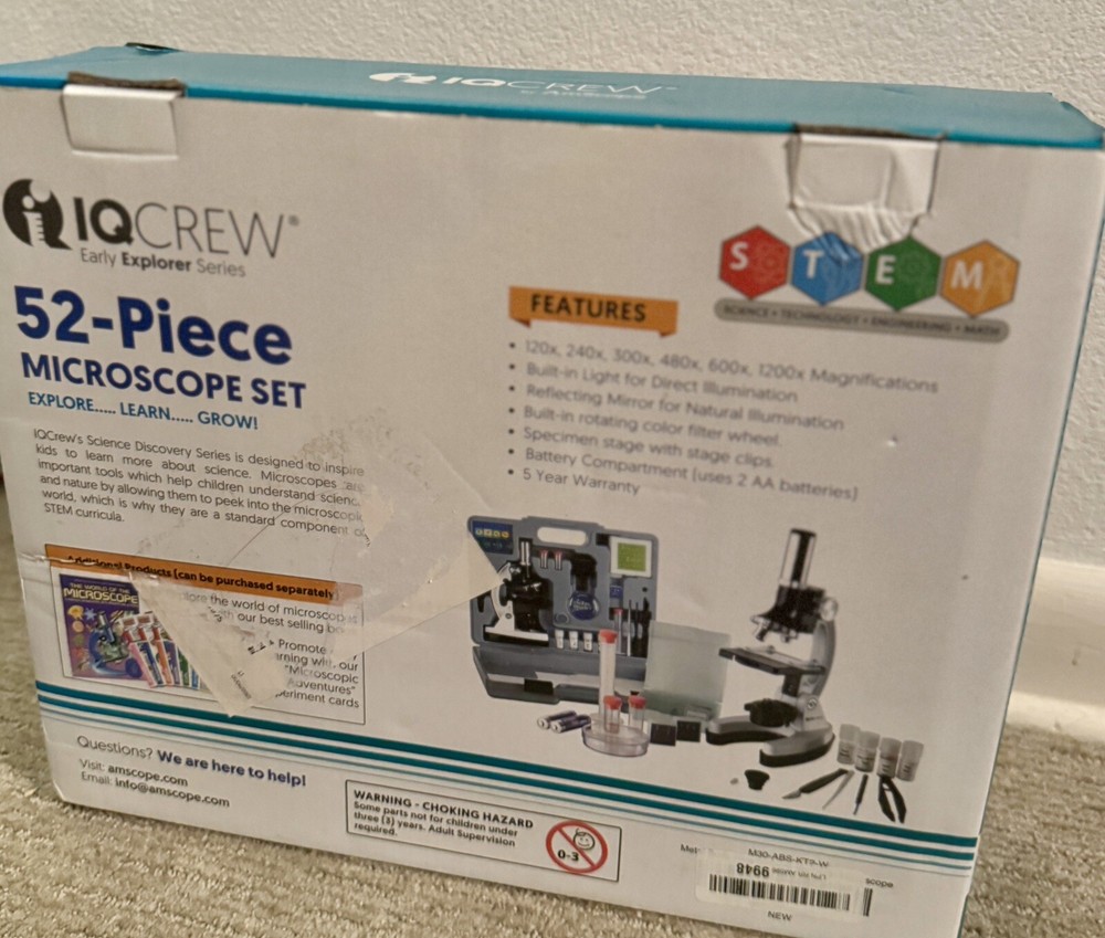 NEW IQCREW Early Explorer Series PC MICROSCOPE SET Discovery Series
