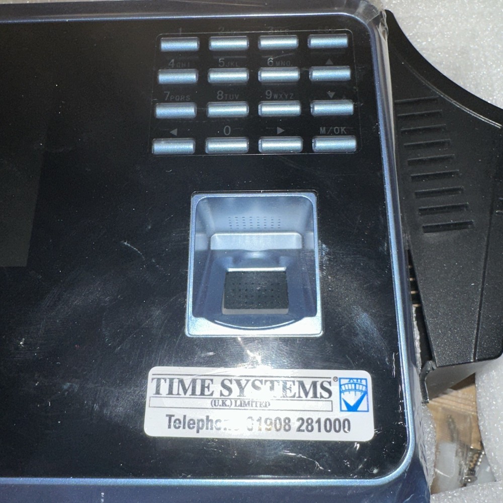 Time Systems Fingerprint Scanner Time Clock New damaged Box