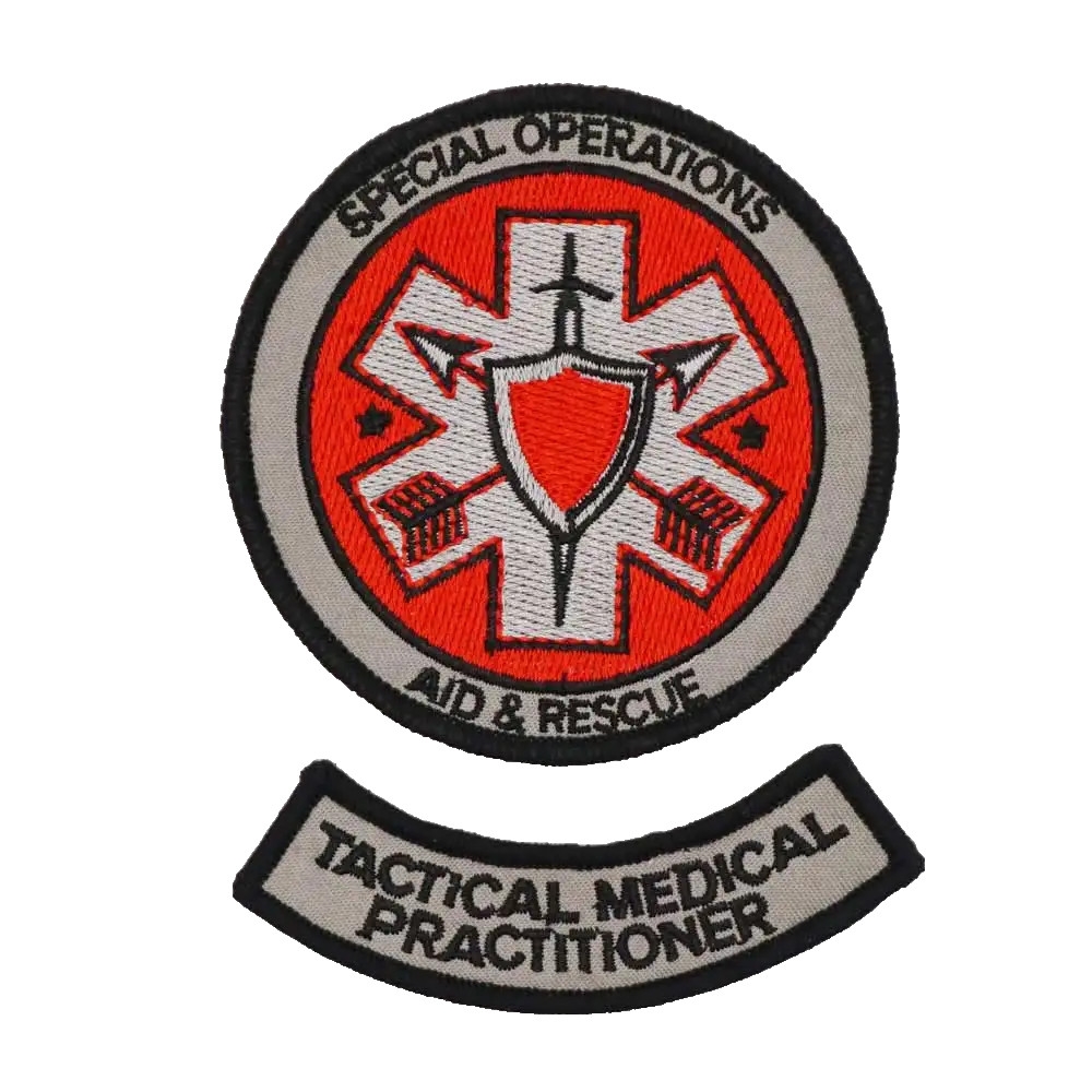 STUNNING SPECIAL OPERATIONS "TACTICAL MEDICAL PRACTITIONER" PATCH W/ROCKER...