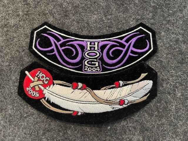 HOG Harley Davidson Motorcycle Owner Group Patchs 2004 2005 Vest Jacket