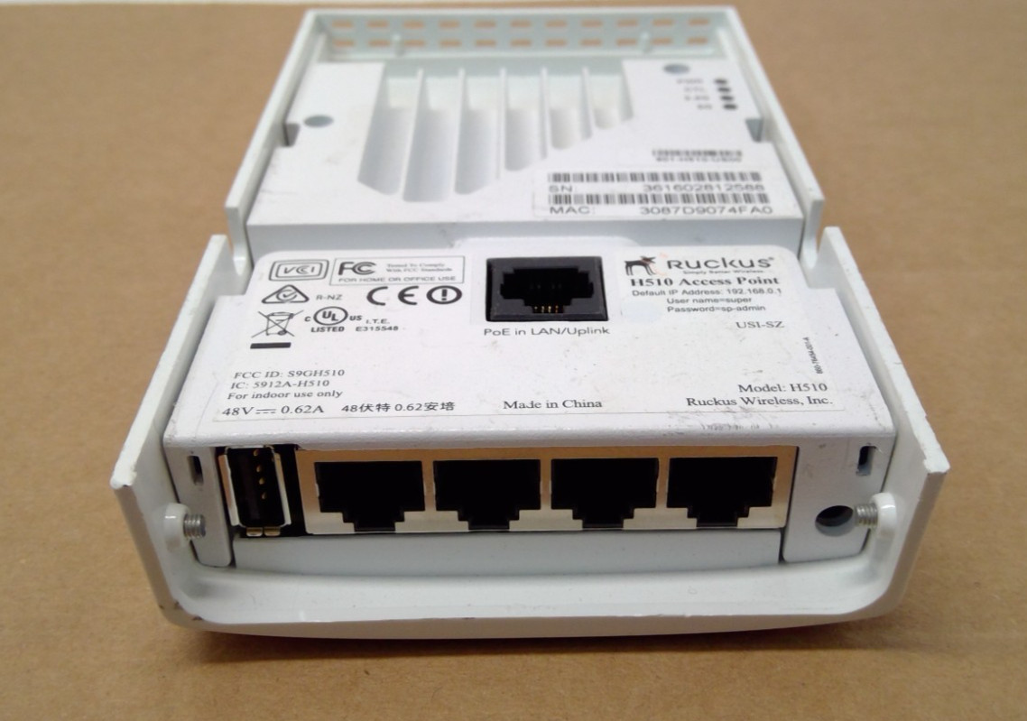 Ruckus H510 Wireless Access Point NO Mounting bracket