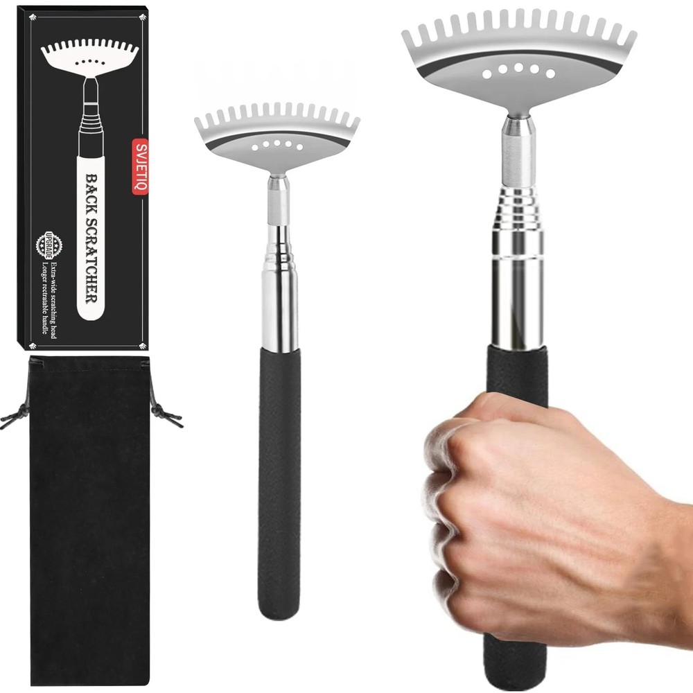 2 Pack Oversized Extendable Back Scratcher for Men & Women – Adjustable Length