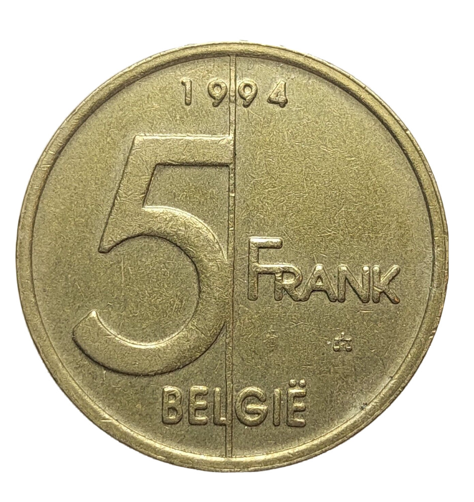 Belgium 5 Frank 1994 Coin L2