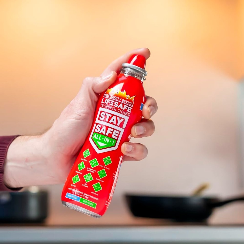 StaySafe Eco-Friendly Portable Fire Extinguisher - Multi-Use 10 Fire Types