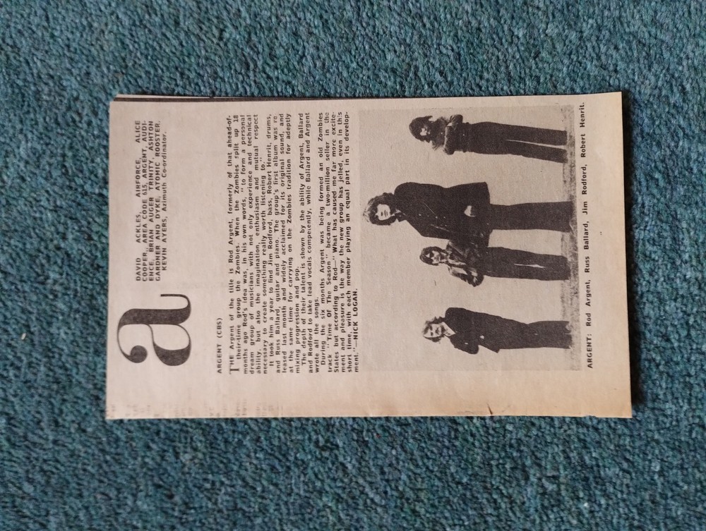 Sk15 Ephemera 1970 Pop Article Argent