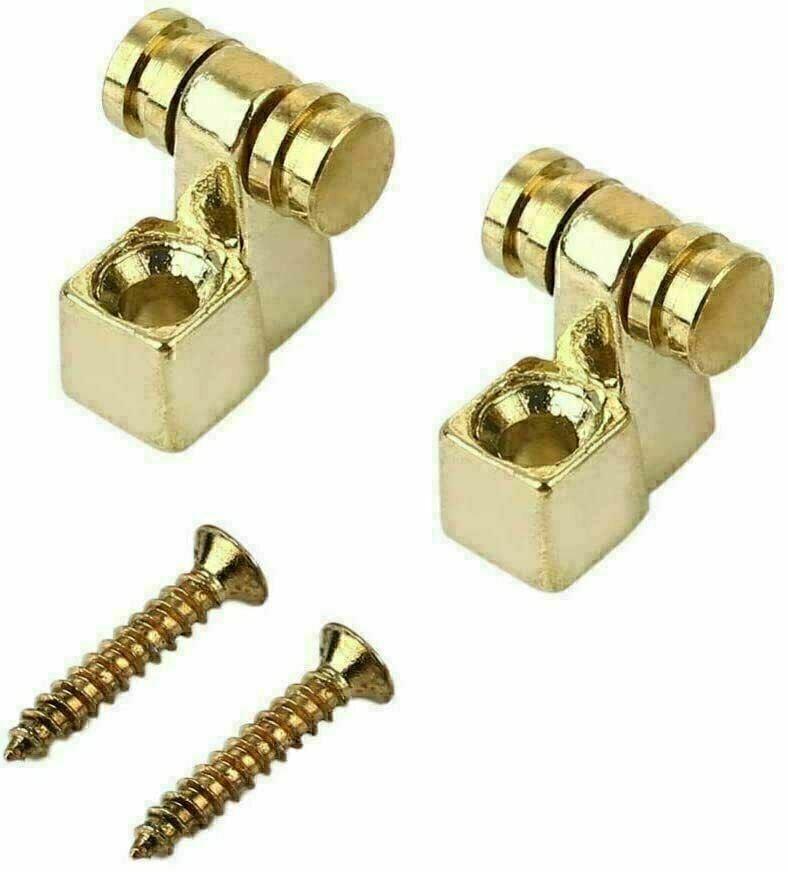 Strat Guitar Roller String Tree Guide Retainer Electric Guitar Screw Gold 2pcs.