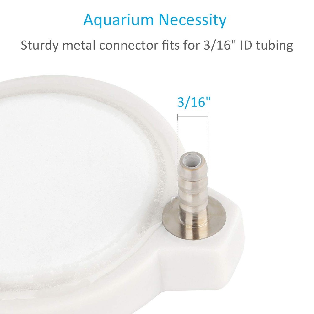 Pawfly 2 Inch Air Stone Disc Aerator Bubble Diffuser for Small 2 inch, White