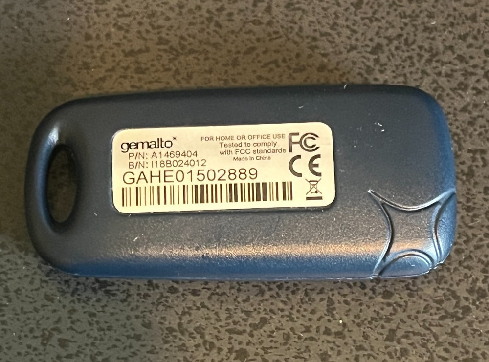 GEMALTO EXOSTAR One Time Password (OTP) Hardware Token