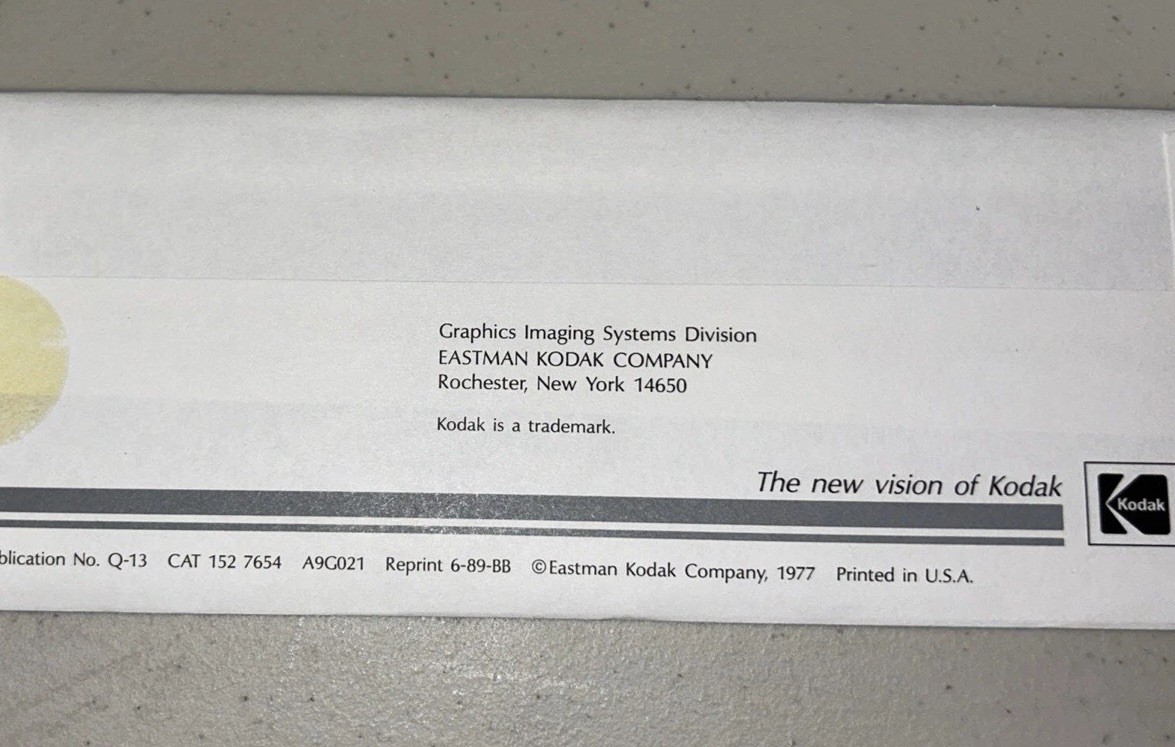 Kodak Color Separation Guide and Gray Scale Q-13, Small