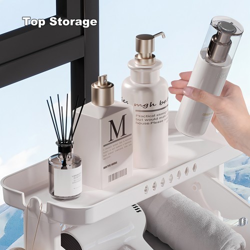 Storage rack The laundry storage box with wheels is detachable