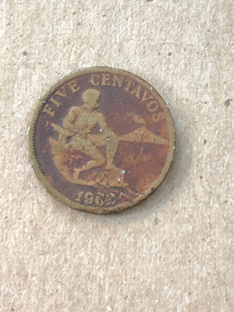 1962 PHILIPPINES COIN 5 Centavos