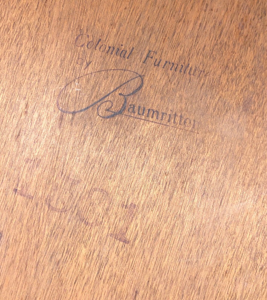 Vintage Baumritter Colonial Maple Wood Dough Box End Table
