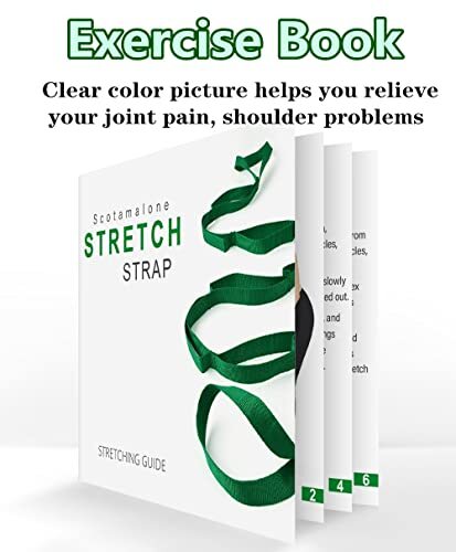 Yoga Strap Stretching Strap with Exercise Book Physical Therapy Equipment Str...