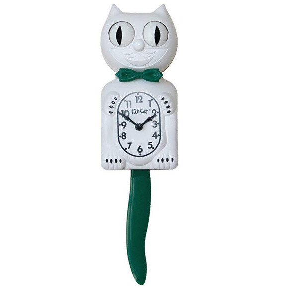 Candy Cane Green Kit-Cat Klock kat clock