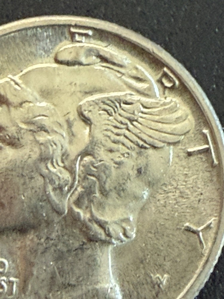 1945 D Mercury Dime BU Full Bands
