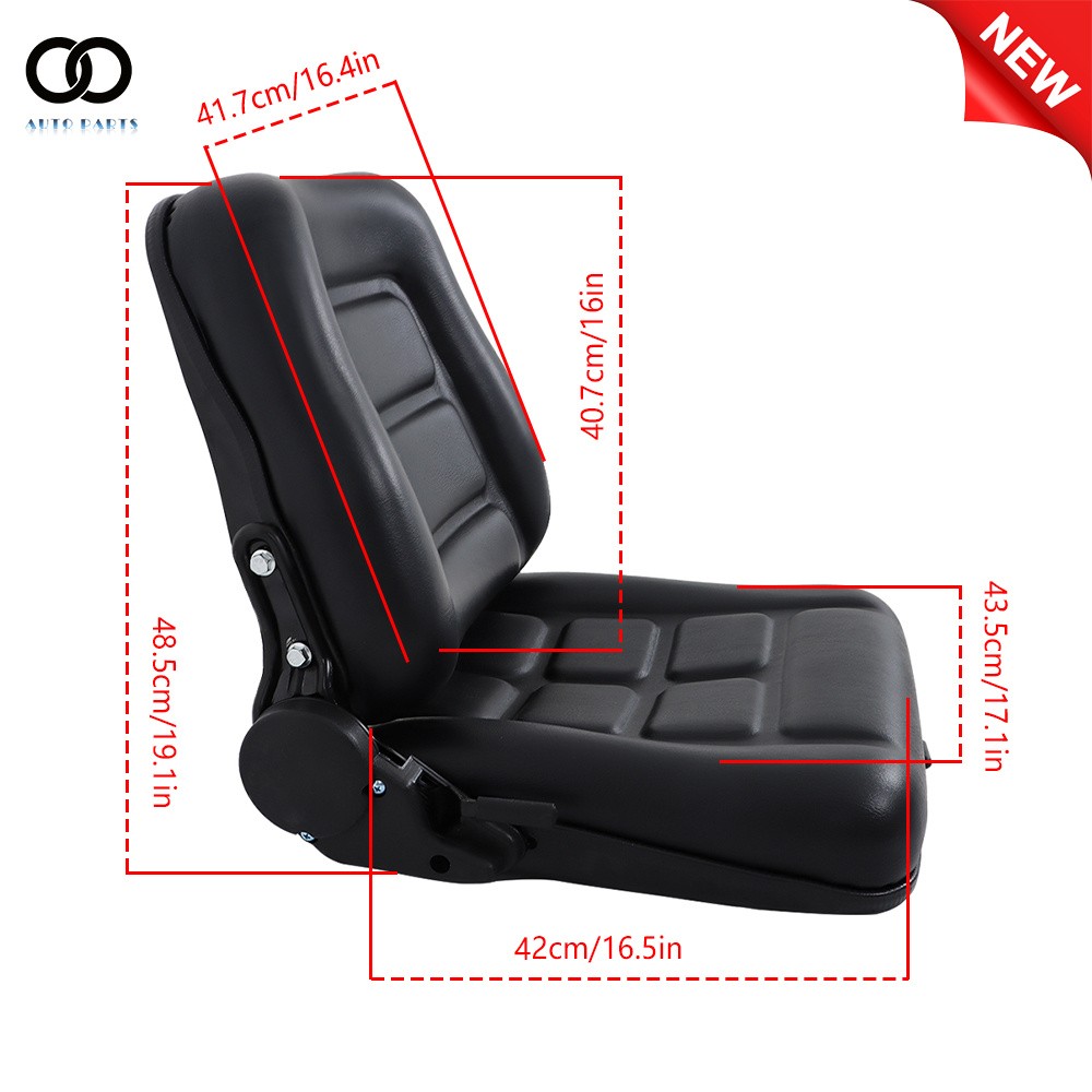 Waterproof Adjustable Fold Down Forklift Seat Angle Backrest For Excavators