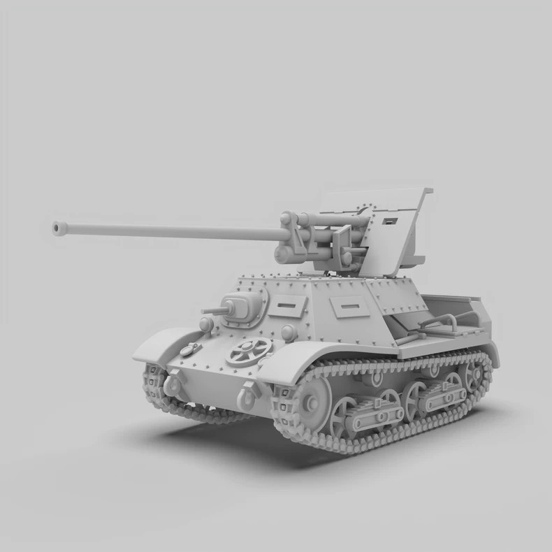 3D Printed Kit 1/72/87Soviet ZIS-30 Light Self-Propelled Cannon Model