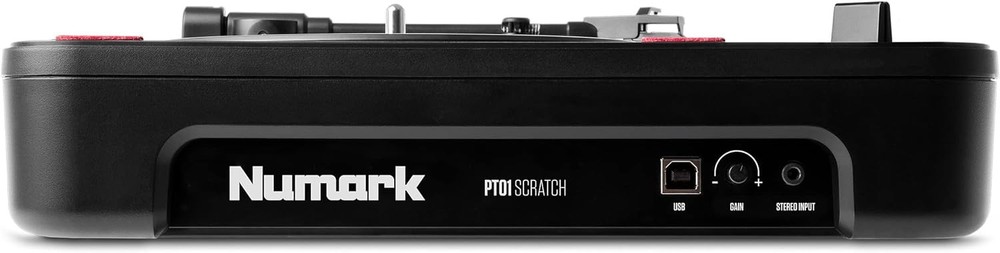Numark PT01 Scratch | DJ Turntable for Portablists With User Replaceable Red