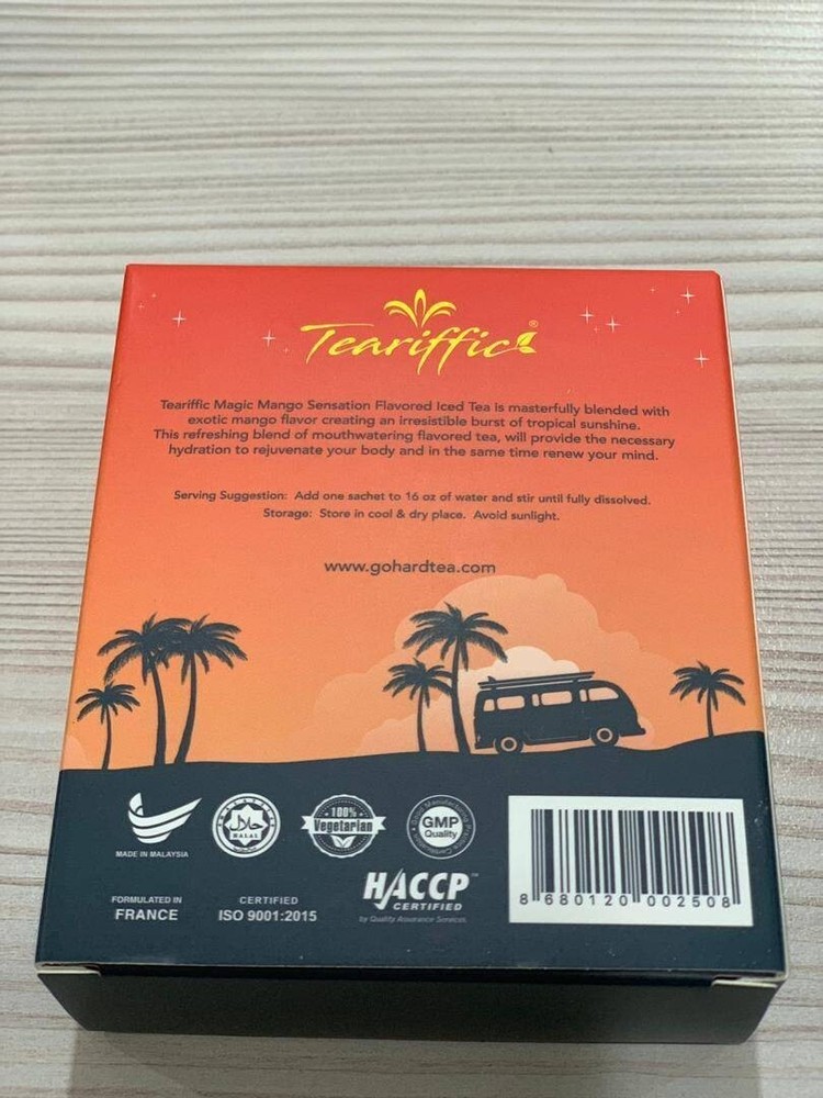 Teariffic Magic Mango Iced Tea Boost Stamina Support Endurance Energy