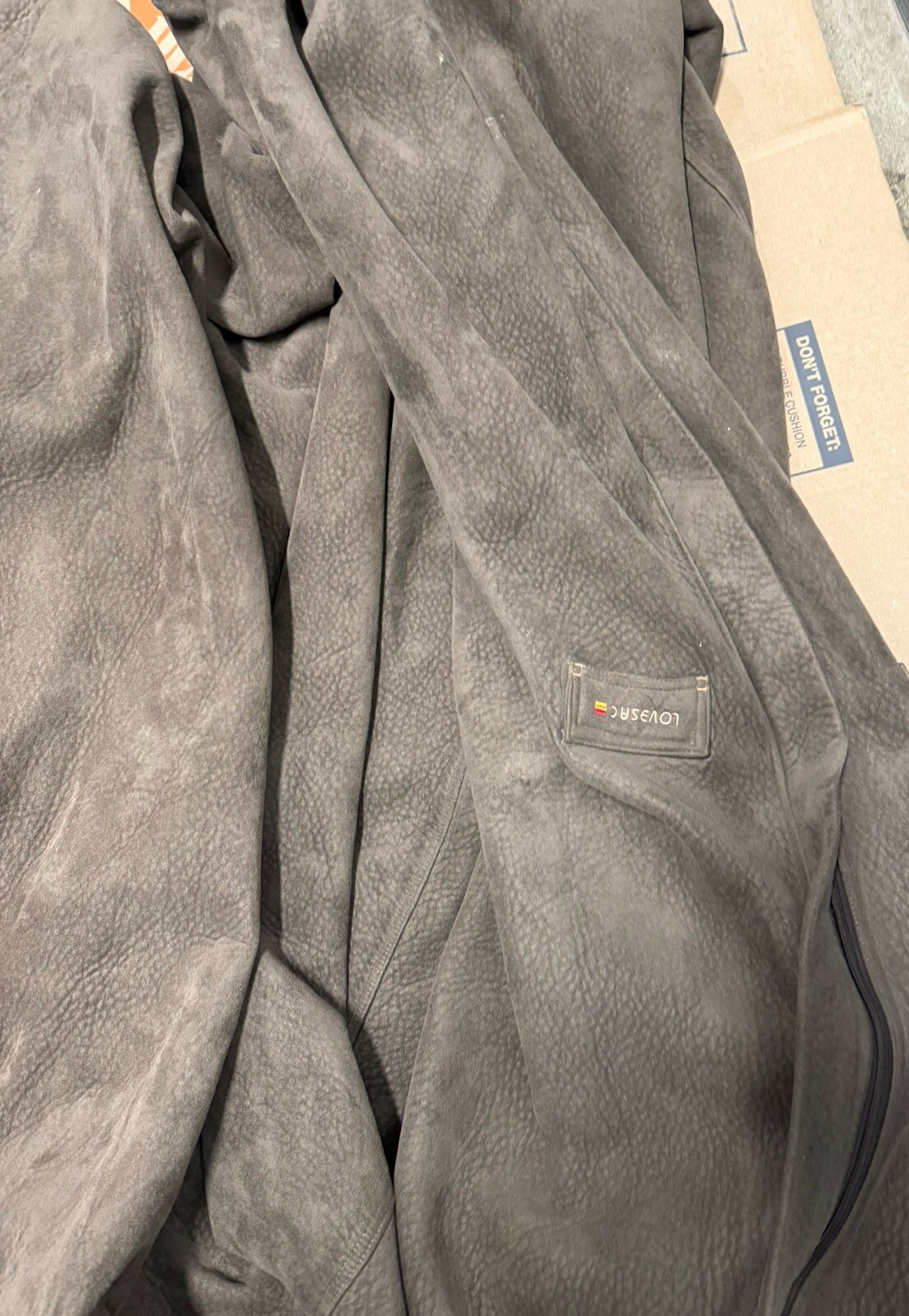 Lovesac Supersac Cover Super Soft Bean Bag Brown Lounge Chair COVER ONLY