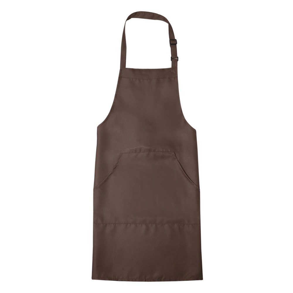 Kitchen Cooking Aprons Adjustable Long Ties Chef Apron with 2 Pockets Brown