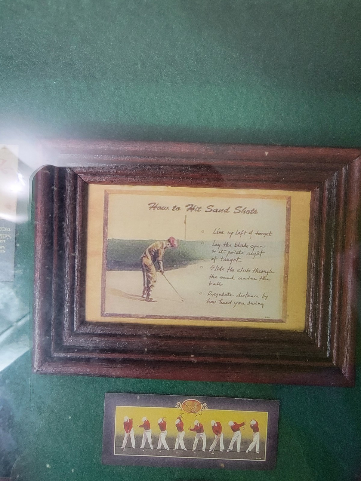 Decorative Vintage History of Golf Wall Display in Wooden Shadow Box Large 20x13