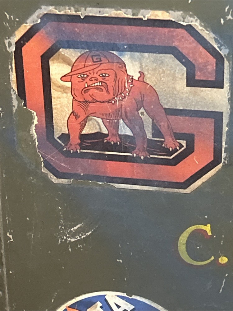 WW2 Avaiators Military Suitcase Markings Named Navy Delta UGA Eastern Deco Cool