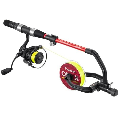 Fishing Line Spool with Unwinding Function, No Twist Design, Adjustable Handle f