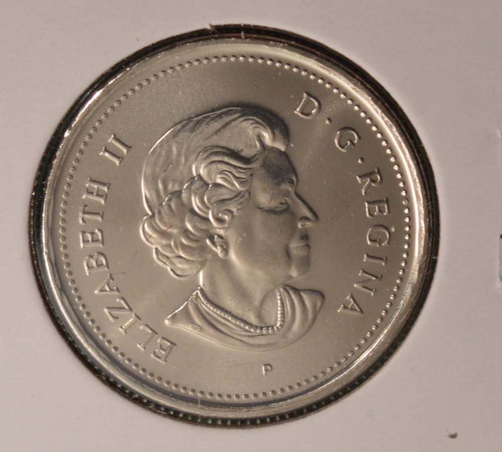 2004P Canada Twenty Five Cents - POPPY - Uncirculated