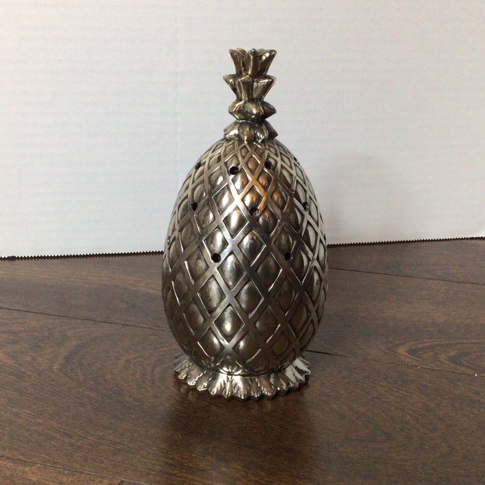 Eleanor Claire Design Pineapple Potpourri Statue - Silver Plate